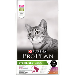 Purina Pro Plan Sterilised Adult сухой корм для взрослых стерилизованных кошек, с высоким содержанием утки и печенью - 10 кг