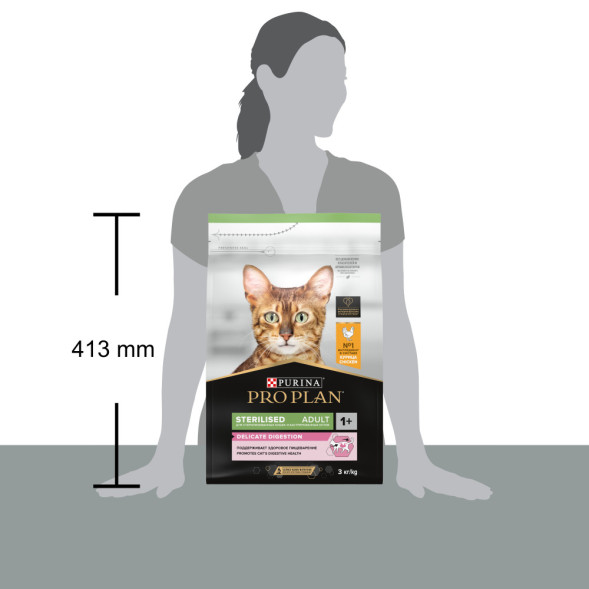 Pro Plan Cat Adult Sterilised сухой корм для стерилизованных кошек с курицей - 3 кг