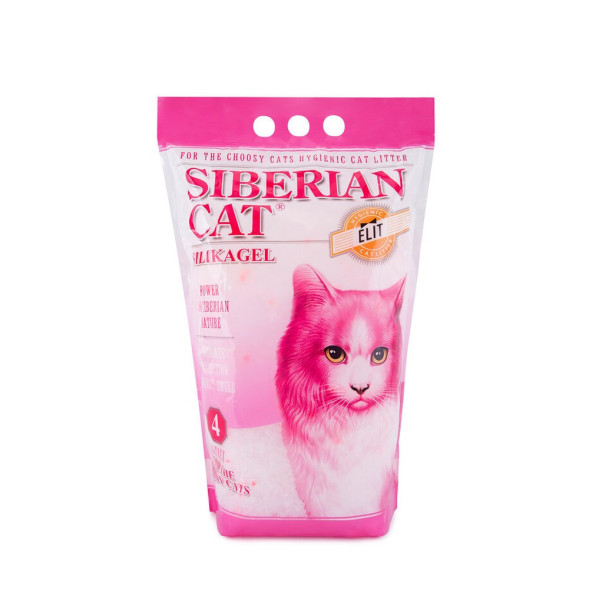 Сибирская Кошка Элитный впитывающий силикагелевый наполнитель для привередливых кошек - 4 л (1,85 кг)