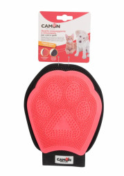 Camon перчатка массажная для вычесывания шерсти собак и кошек, двусторонняя