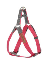 Camon шлейка для собак регулируемая двухцветная, розовый/серый, 2,5х60/100 см