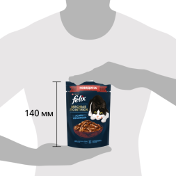 Влажный корм для кошек Felix Мясные Ломтики с говядиной 75 г х 26 шт