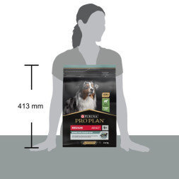 Сухой корм PRO PLAN® для взрослых собак средних пород с чувствительным пищеварением, с высоким содержанием ягненка 3 кг