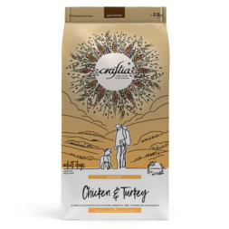 Craftia Natura сухой корм для взрослых собак средних и крупных пород с курицей и индейкой - 2 кг