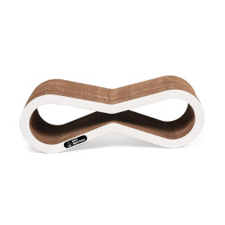 КотМатрос Экватор когтеточка из картона с картонным ободком, белый - 60 x 20 x 22 см