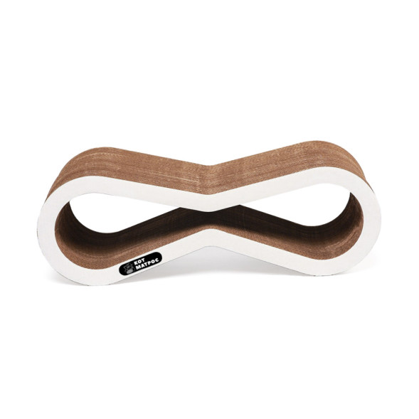 КотМатрос Экватор когтеточка из картона с картонным ободком, белый - 60 x 20 x 22 см