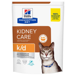 Hills Prescription Diet k/d Kidney Care сухой диетический корм для кошек для поддержания здоровья почек с тунцом - 400 г