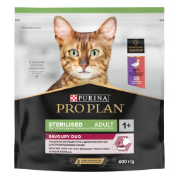 Pro Plan Cat Adult Sterilised сухой корм для стерилизованных кошек с уткой и печенью - 400 г