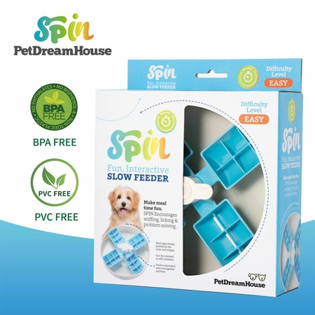 PetDreamHouse SPIN Interactive Feeder Windmill Blue Easy интерактивная система кормления Спин - ветряная мельница - 600 г