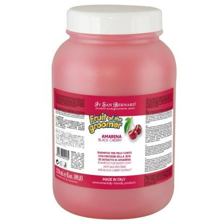 Iv San Bernard Fruit of the Grommer Black Cherry Шампунь для короткой шерсти с протеинами шелка 3,25 л