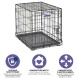 Mdwest Icrate клетка для транспортировки собак средних и малых пород, черная 1 дверь - 61х38х48 см