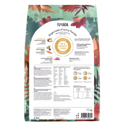 Florida сухой корм для взрослых кошек с курицей и яблоком - 12 кг