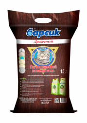 Барсик наполнитель впитывающий древесный - 15 л