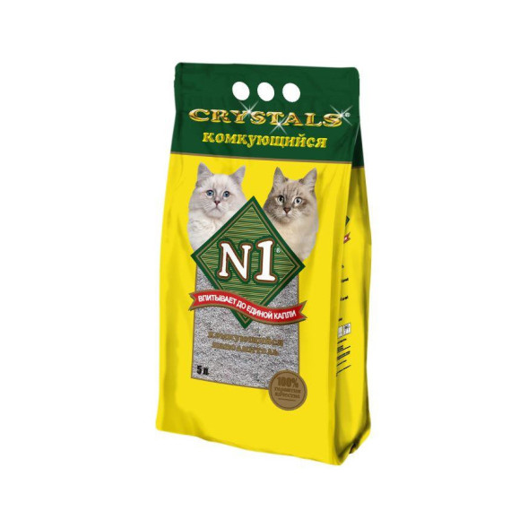 Наполнитель N1 комкующийся для кошачьего туалета 5 л