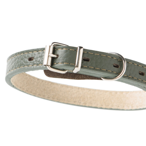 Mr.Kranch ошейник для собак, из натуральной кожи, прямой, 29-35 см, оливковый