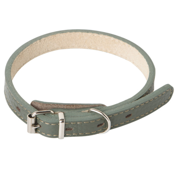 Mr.Kranch ошейник для собак, из натуральной кожи, прямой, 29-35 см, оливковый