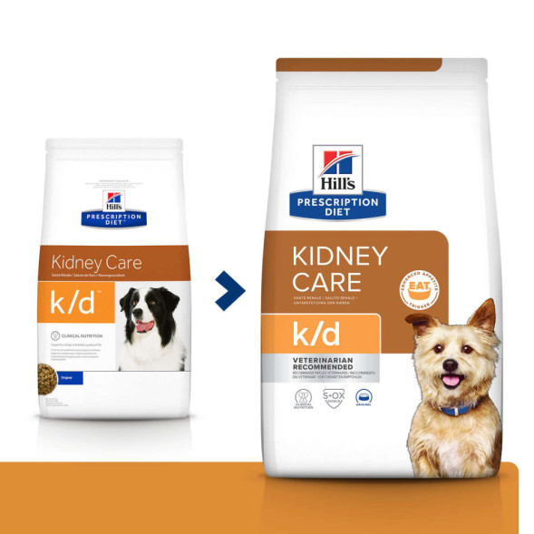 Hills Prescription Diet k/d Kidney Care сухой диетический корм для собак диета для поддержания здоровья почек - 12 кг