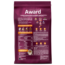 AWARD Healthy Growth сухой корм для котят от 1 месяца, беременных и кормящих кошек, с индейкой, курицей, рыбьим жиром и семенами льна - 1,5 кг