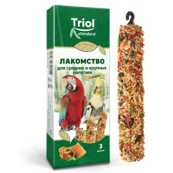 Triol Standard лакомство для средних и крупных попугаев с мёдом - 80 г (3 шт)