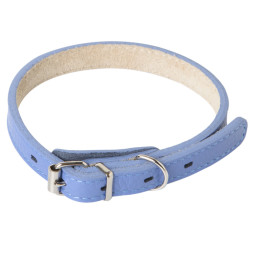 Mr.Kranch ошейник для собак, из натуральной кожи, прямой, 29-35 см, васильковый