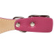 Mr.Kranch ошейник для собак из натуральной кожи с QR-адресником, 20-24 см, малиновый
