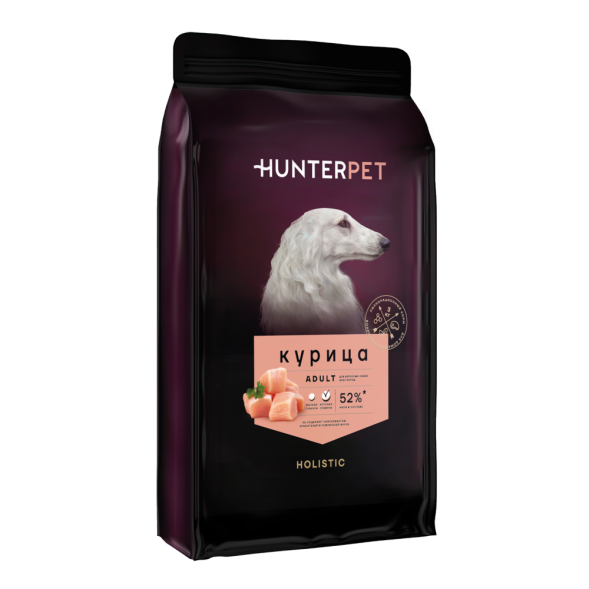 HUNTERPET сухой корм для взрослых собак средних и крупных пород с курицей - 3 кг