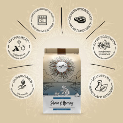 CRAFTIA NATURA сухой корм для щенков миниатюрных и мелких пород с лососем и сельдью - 640 г