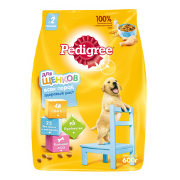 Pedigree сухой корм для щенков всех пород с курицей - 600 г