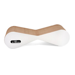 КотМатрос Медиум когтеточка из картона с картонным ободком, белый - 54 x 14 x 22 см