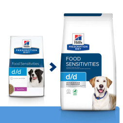 Hills Prescription Diet d/d Food Sensitivities сухой диетический корм для собак для поддержания здоровья кожи и при пищевой аллергии, с уткой и рисом - 12кг