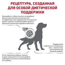 Royal Canin Diabetic Canine DS37 сухой корм для собак при ожирении 2 - й стадии или при сахарном диабете - 12 кг
