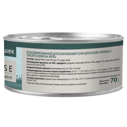 Мнямс Delicatesse влажный дополнительный корм для кошек курица с уткой в нежном желе, в консервах - 70 г х 24 шт