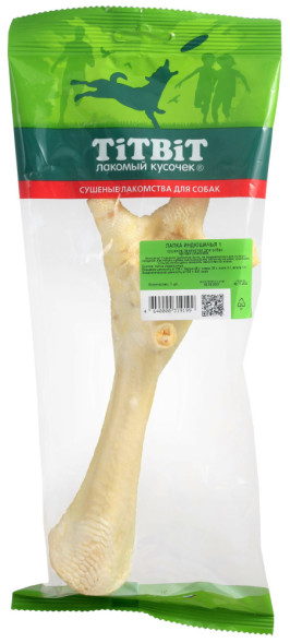TiTBiT лакомство для собак мелких пород Лапка индюшачья 1 - 97 г