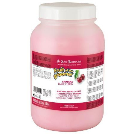 Iv San Bernard Fruit of the Grommer Black Cherry Восстанавливающая маска для короткой шерсти с протеинами шелка 3 л