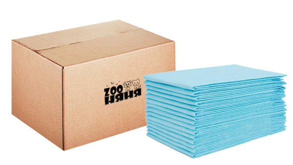 ZOO Няня Вет Эконом пеленки гелевые одноразовые тонкие, 60х90 - 160 шт