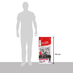 Сухой корм PRO PLAN® для котят с чувствительным пищеварением, с индейкой, 10 кг + 2 кг в подарок