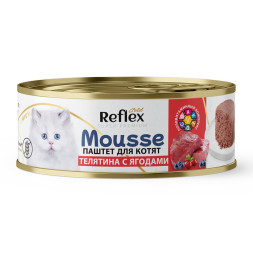 Reflex Gold влажный корм для котят с 2-х месяцев, телятина с ягодами, паштет - 100 г х 8 шт