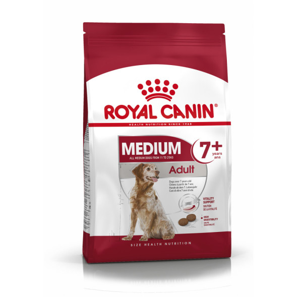 Royal Canin Medium Adult 7+ для стареющих собак средних размеров в возрасте 7 лет и старше - 4 кг
