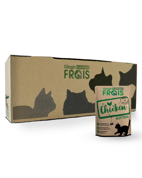 Консервы Frais Classique для котят всех пород с курицей в нежном соусе - 85 г х 32 шт