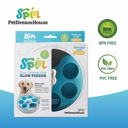 PetDreamHouse SPIN Interactive Feeder Palette Blue Medium интерактивная система кормления Спин - палитра, синяя - 600 г