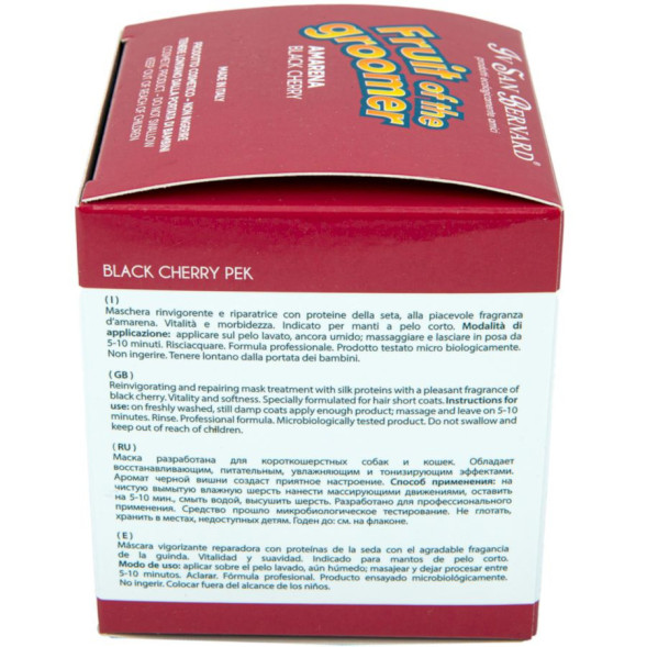 Iv San Bernard Fruit of the Grommer Black Cherry Восстанавливающая маска для короткой шерсти с протеинами шелка 250 мл