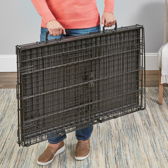 Midwest Icrate клетка для транспортировки средних и крупных собак, черная 2 двери - 106х71х76 см