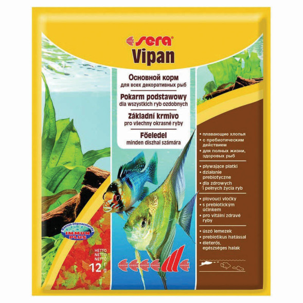 Sera Vipan Корм для рыб основной в хлопьях - 12 г
