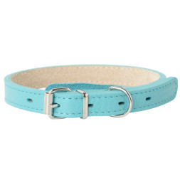 Mr.Kranch ошейник для собак, из натуральной кожи, прямой, 29-35 см, бирюзовый