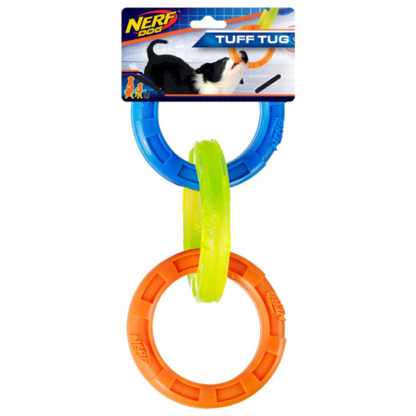 NERF игрушка для собак кольца-грейфер, синий оранжевый зеленый - 27 см