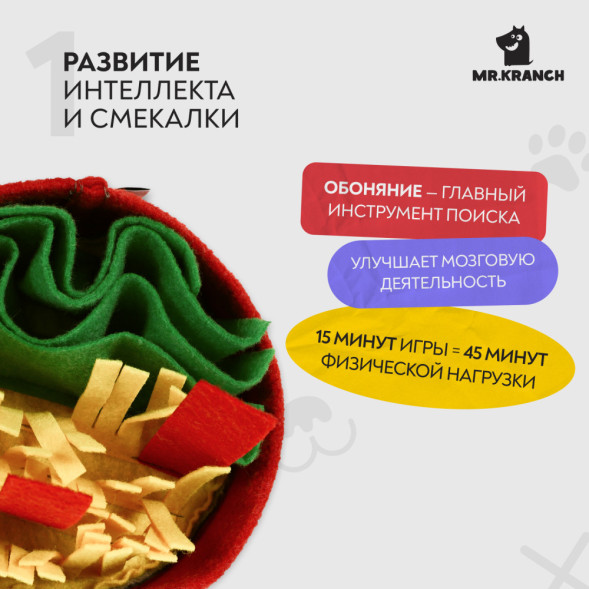 Mr.Kranch нюхательная игрушка Пицца, размер 18x18 см