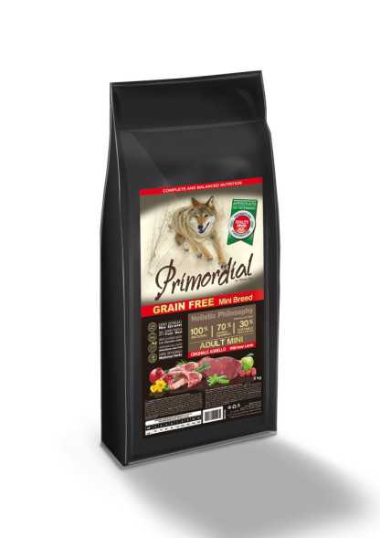 Primordial Mini Adult сухой беззерновой корм для взрослых собак мелких пород с кабаном и ягненком - 6 кг