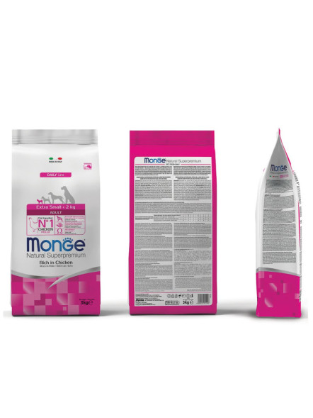 Monge Dog Extra Small сухой корм для взрослых собак миниатюрных пород с курицей 3 кг