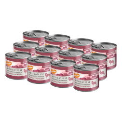 Мнямс Delicatesse Клефтико по-афински влажный корм для собак паштет из ягненка с морковью, в консервах - 200 г х 12 шт