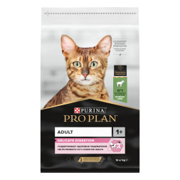Сухой корм Purina Pro Plan для кошек с чувствительным пищеварением и привередливых к еде с ягненком - 10 кг